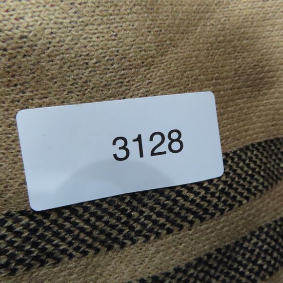 Anne Klein Camel Sleeved Poncho Sweater Cardigan Small Brown Plaid NEW w FLAW - Picture 11 of 11